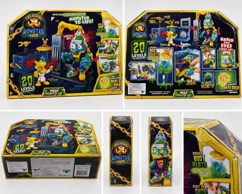 Treasure X Monster Gold Mega Monster Lab Glow in Dark Playset NEW SEALED 41668